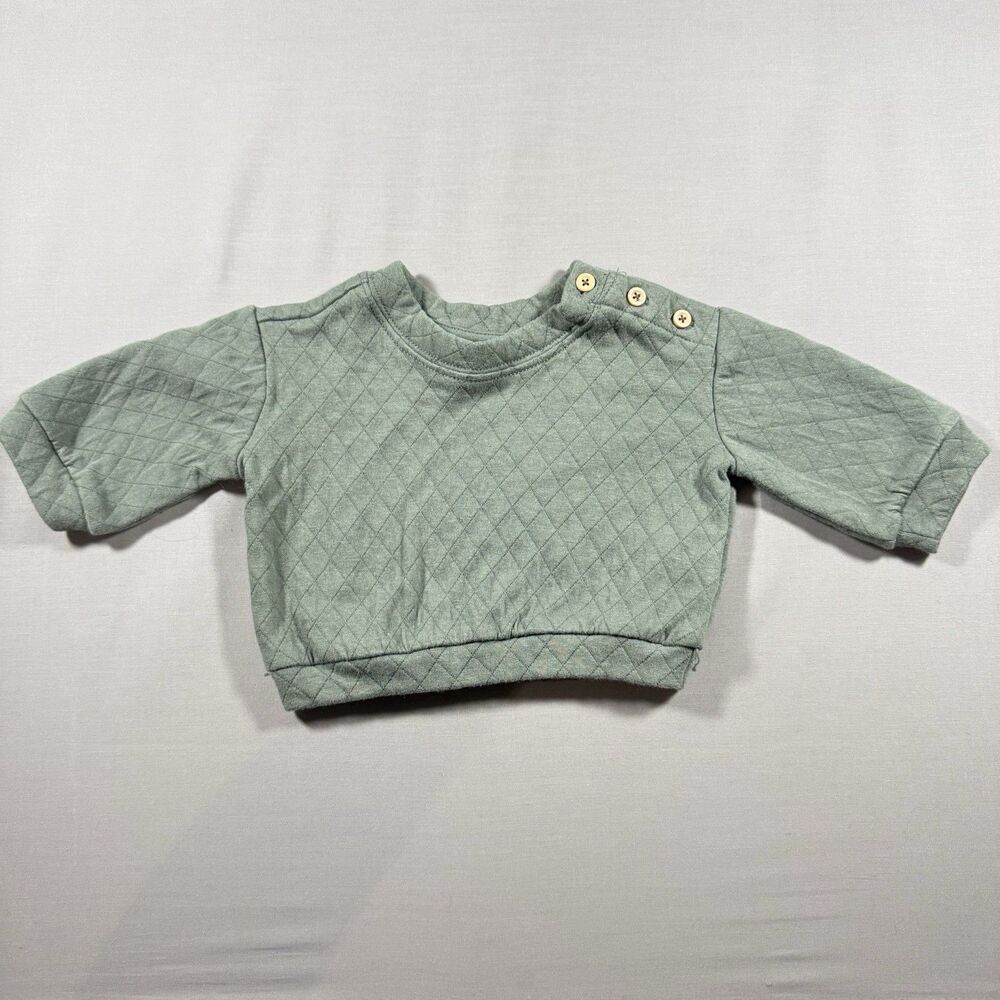 Grayson Collective Newborn Long Sleeve Green Sweater